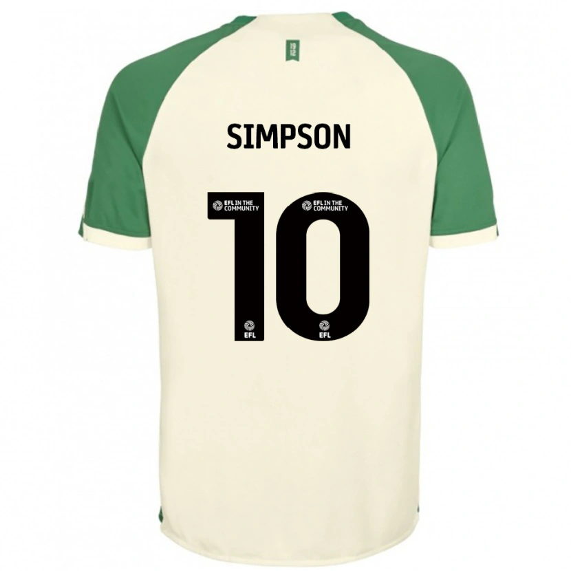 Danxen Hombre Camiseta Harley-Jean Simpson #10 Blanco Hueso Verde 2ª Equipación 2025/26 La Camisa México