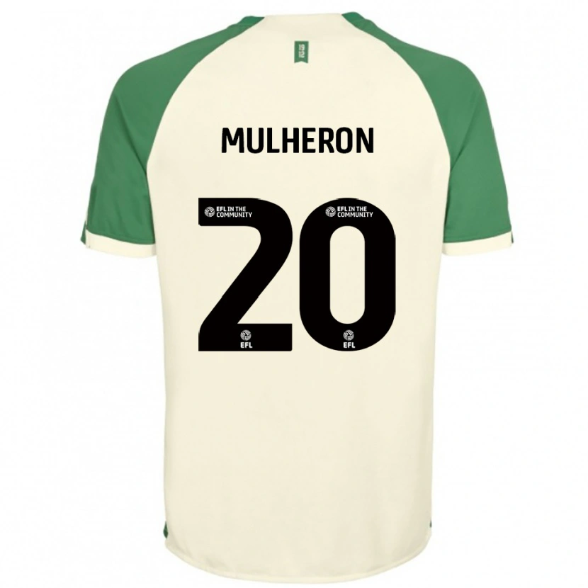 Danxen Hombre Camiseta Bronwyn Mulheron #20 Blanco Hueso Verde 2ª Equipación 2025/26 La Camisa México