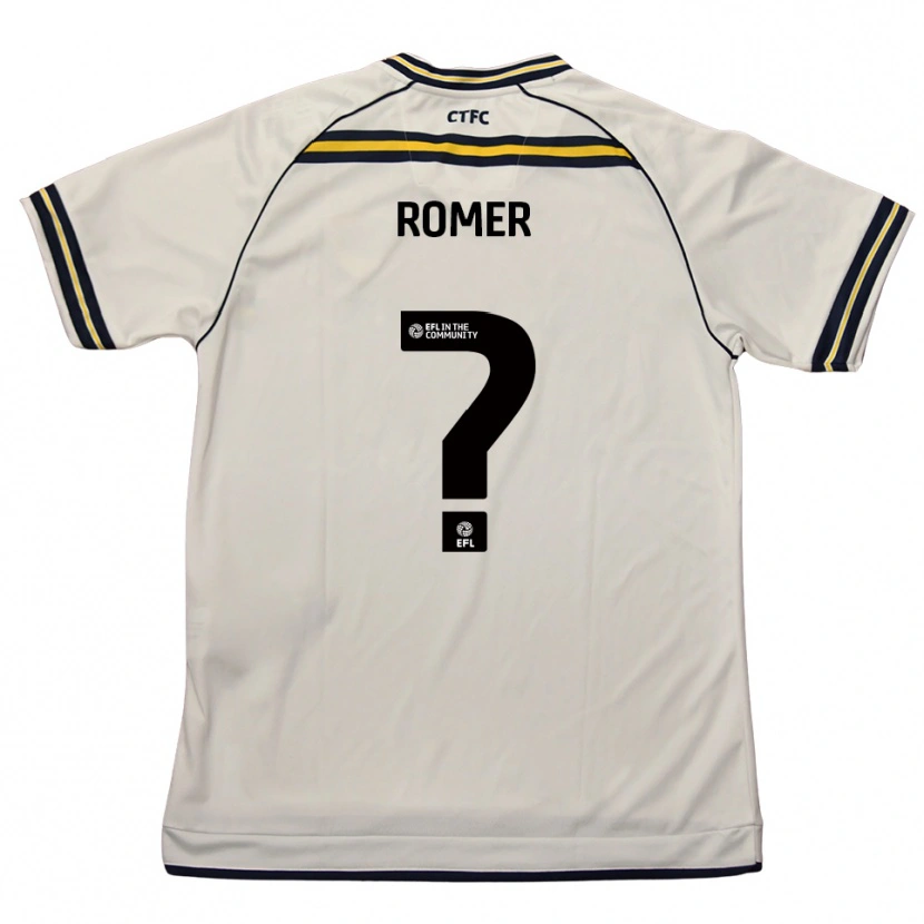 Danxen Hombre Camiseta David Romer #0 Blanco Azul Marino 2ª Equipación 2025/26 La Camisa México