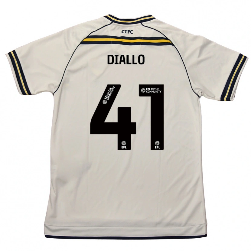 Danxen Hombre Camiseta Mamadou Diallo #41 Blanco Azul Marino 2ª Equipación 2025/26 La Camisa México