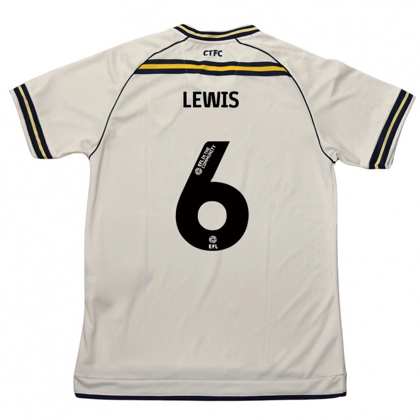 Danxen Hombre Camiseta Megan Lewis #6 Blanco Azul Marino 2ª Equipación 2025/26 La Camisa México