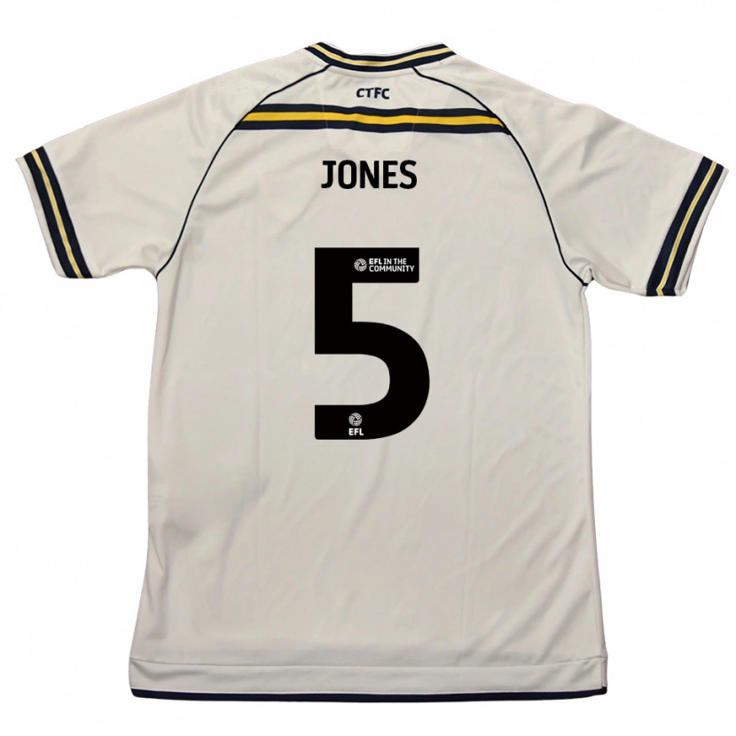 Danxen Hombre Camiseta Courtney Jones #5 Blanco Azul Marino 2ª Equipación 2025/26 La Camisa México