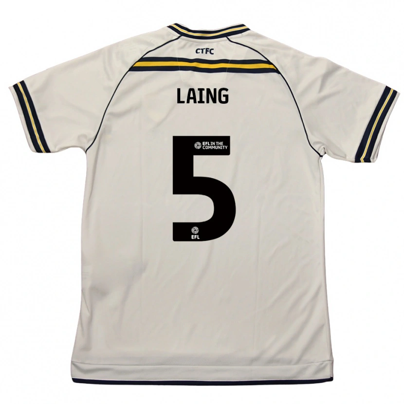 Danxen Hombre Camiseta Levi Laing #5 Blanco Azul Marino 2ª Equipación 2025/26 La Camisa México