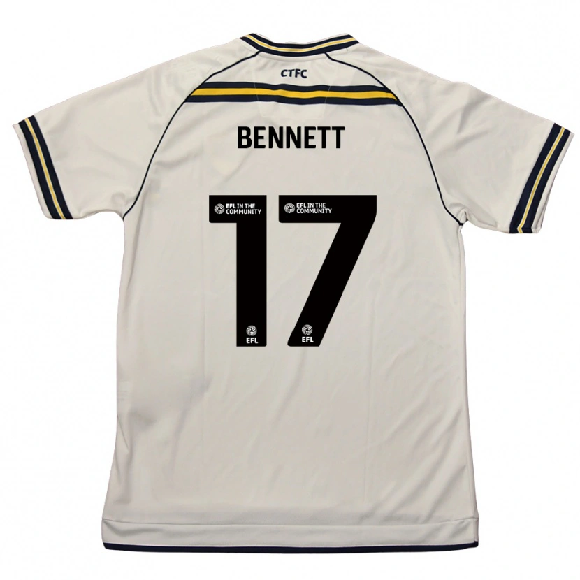 Danxen Hombre Camiseta Scot Bennett #17 Blanco Azul Marino 2ª Equipación 2025/26 La Camisa México