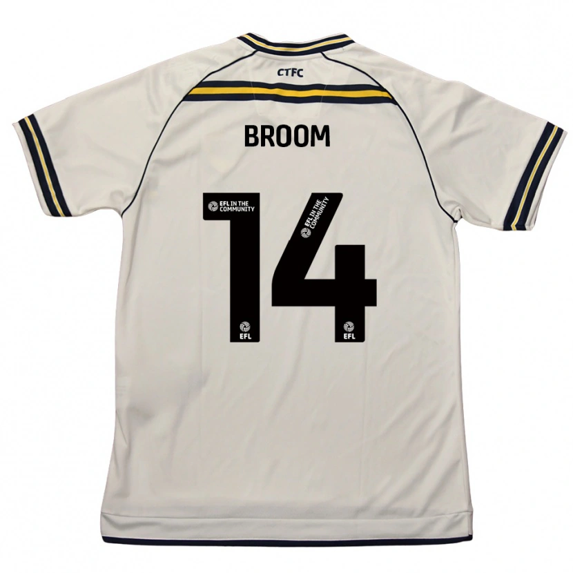 Danxen Hombre Camiseta Ryan Broom #14 Blanco Azul Marino 2ª Equipación 2025/26 La Camisa México