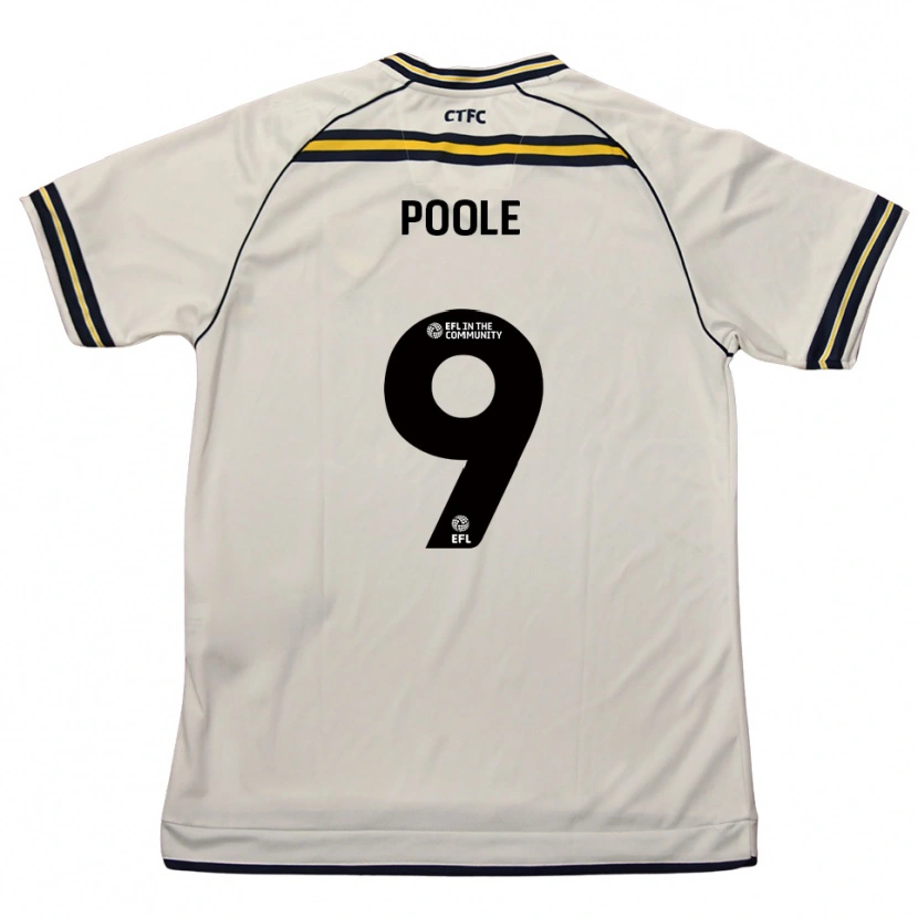 Danxen Hombre Camiseta Phoebie Poole #9 Blanco Azul Marino 2ª Equipación 2025/26 La Camisa México