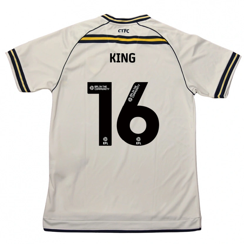Danxen Hombre Camiseta Fred King #16 Blanco Azul Marino 2ª Equipación 2025/26 La Camisa México
