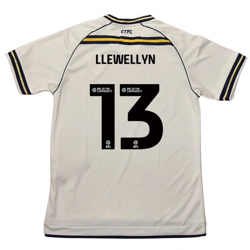 Danxen Hombre Camiseta Ffion Llewellyn #13 Blanco Azul Marino 2ª Equipación 2025/26 La Camisa México