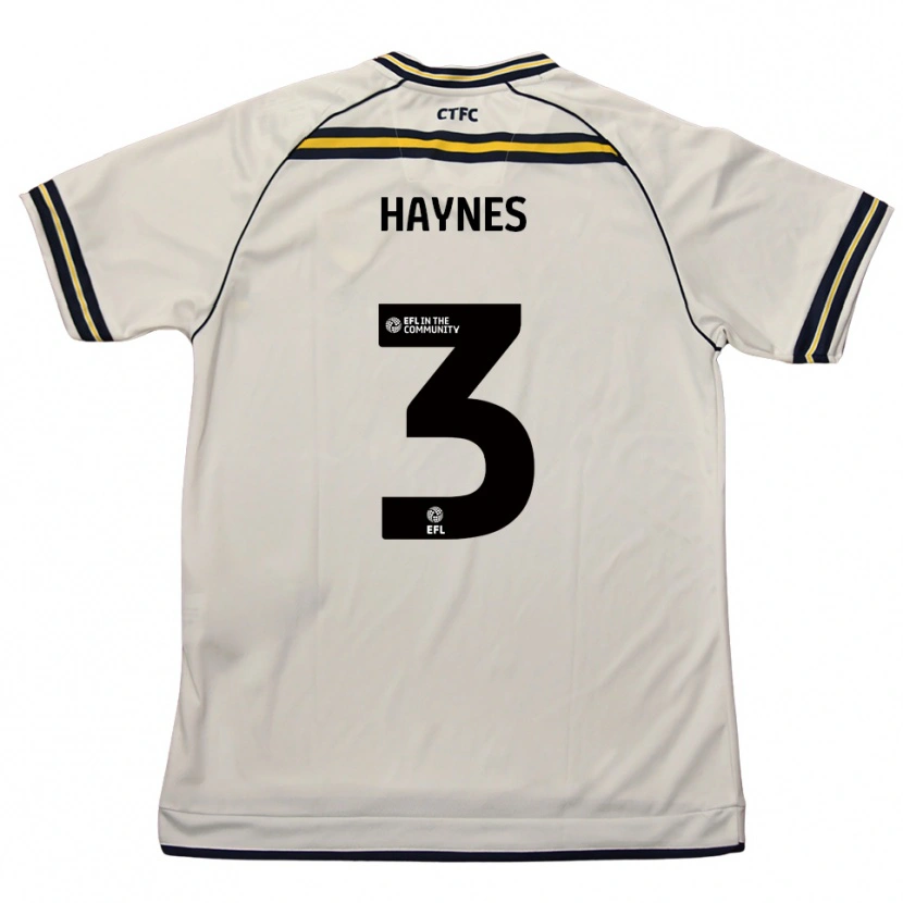 Danxen Hombre Camiseta Ryan Haynes #3 Blanco Azul Marino 2ª Equipación 2025/26 La Camisa México