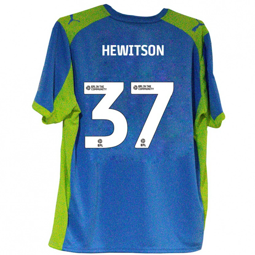 Danxen Hombre Camiseta Luke Hewitson #37 Celeste Amarillo 2ª Equipación 2025/26 La Camisa México