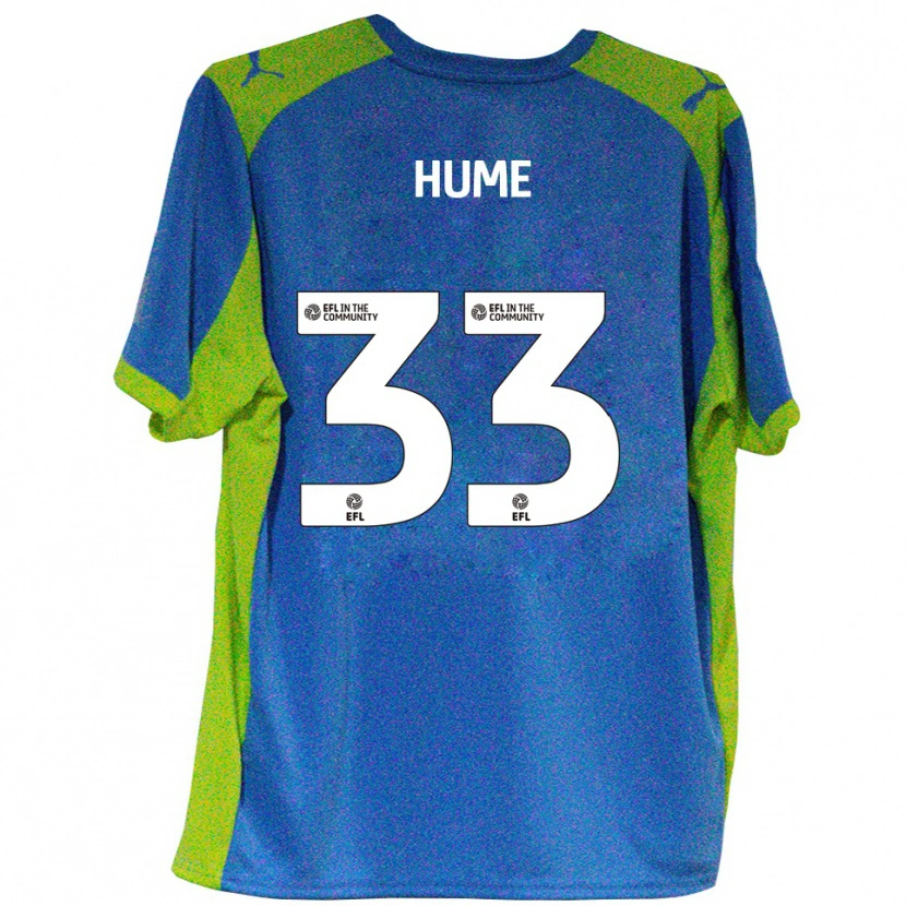 Danxen Hombre Camiseta Denver Hume #33 Celeste Amarillo 2ª Equipación 2025/26 La Camisa México