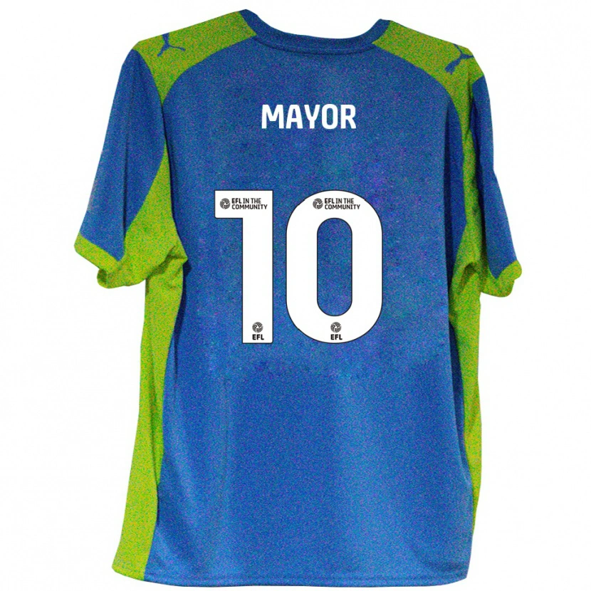Danxen Hombre Camiseta Danny Mayor #10 Celeste Amarillo 2ª Equipación 2025/26 La Camisa México