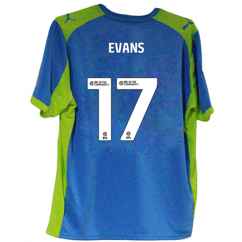 Danxen Hombre Camiseta Ched Evans #17 Celeste Amarillo 2ª Equipación 2025/26 La Camisa México