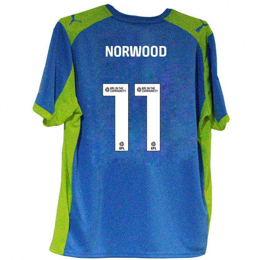Danxen Hombre Camiseta James Norwood #11 Celeste Amarillo 2ª Equipación 2025/26 La Camisa México