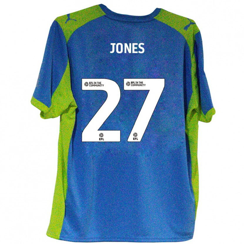 Danxen Hombre Camiseta Billy Jones #27 Celeste Amarillo 2ª Equipación 2025/26 La Camisa México
