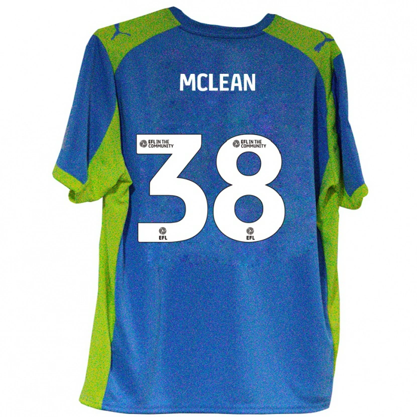 Danxen Hombre Camiseta Crispin Mclean #38 Celeste Amarillo 2ª Equipación 2025/26 La Camisa México