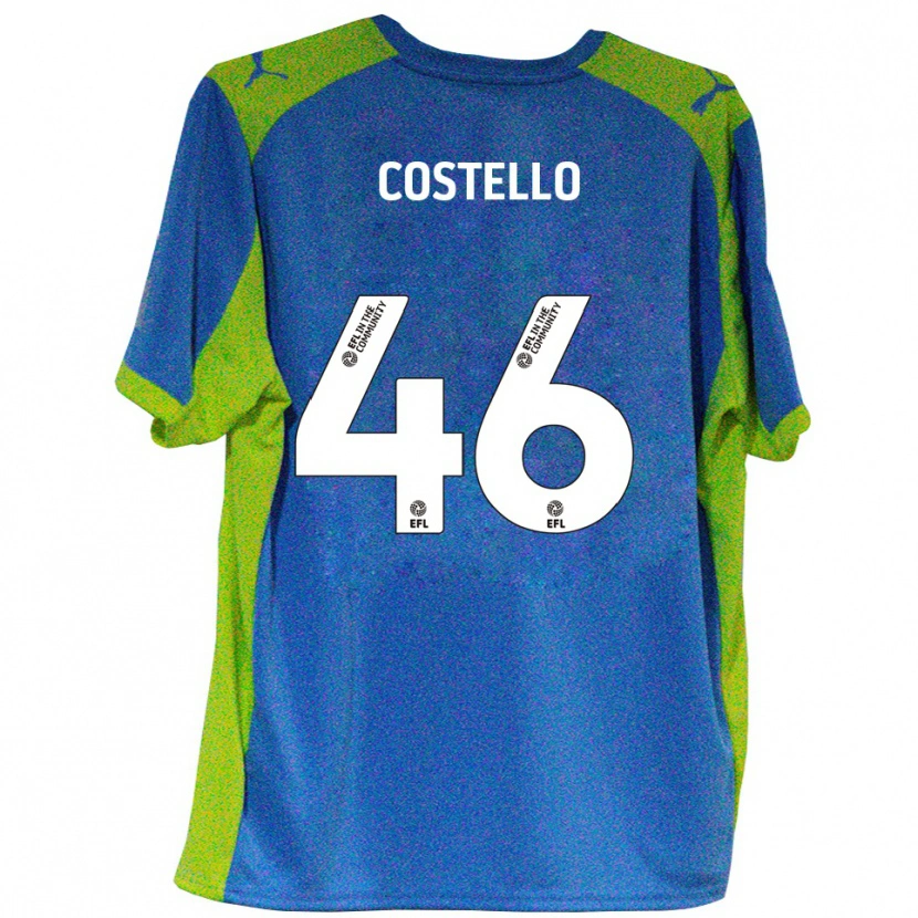 Danxen Hombre Camiseta Calum Costello #46 Celeste Amarillo 2ª Equipación 2025/26 La Camisa México
