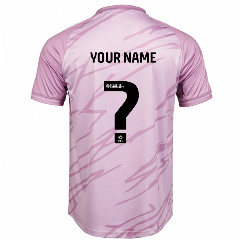 Danxen Hombre Camiseta Su Nombre #0 Rosa Negro 2ª Equipación 2025/26 La Camisa México