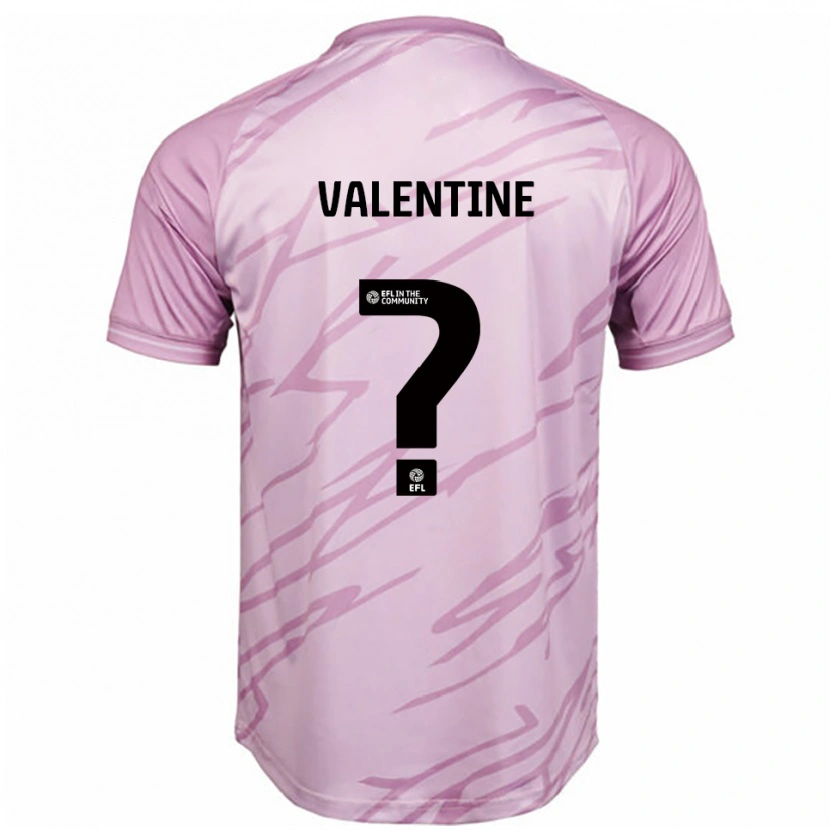 Danxen Hombre Camiseta Jayden Valentine #0 Rosa Negro 2ª Equipación 2025/26 La Camisa México