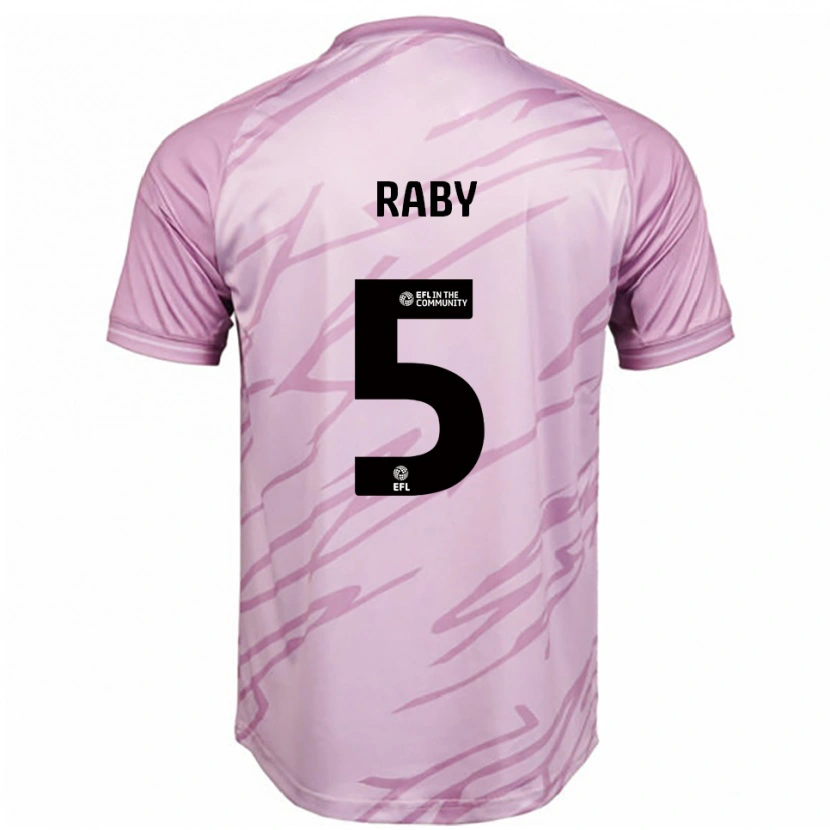 Danxen Hombre Camiseta Alice Raby #5 Rosa Negro 2ª Equipación 2025/26 La Camisa México