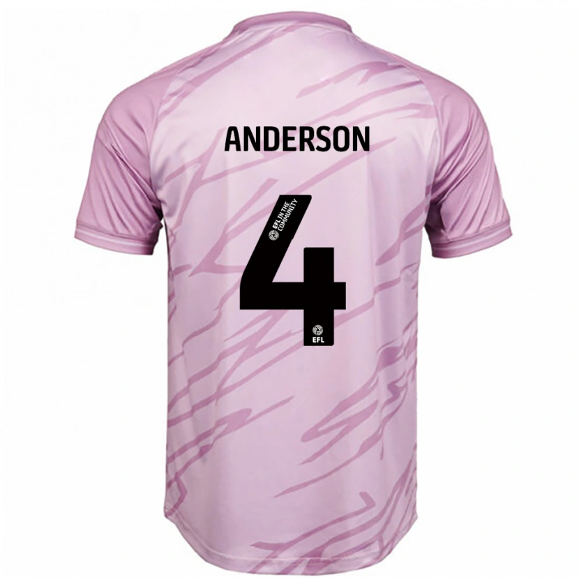 Danxen Hombre Camiseta Tom Anderson #4 Rosa Negro 2ª Equipación 2025/26 La Camisa México