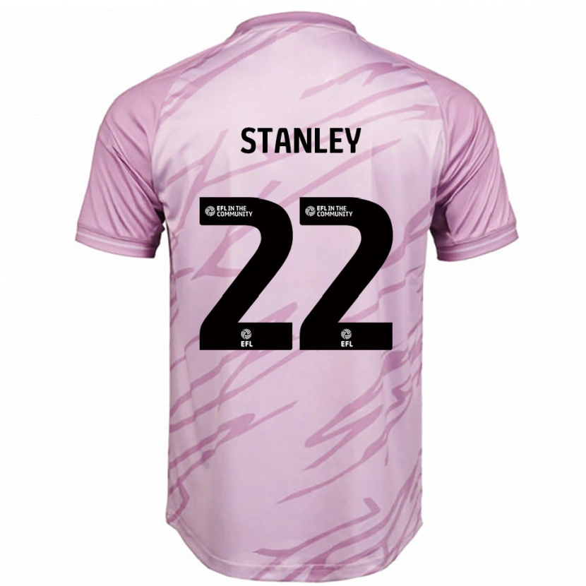 Danxen Hombre Camiseta Eva Stanley #22 Rosa Negro 2ª Equipación 2025/26 La Camisa México