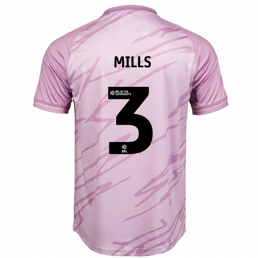 Danxen Hombre Camiseta Kiera Mills #3 Rosa Negro 2ª Equipación 2025/26 La Camisa México