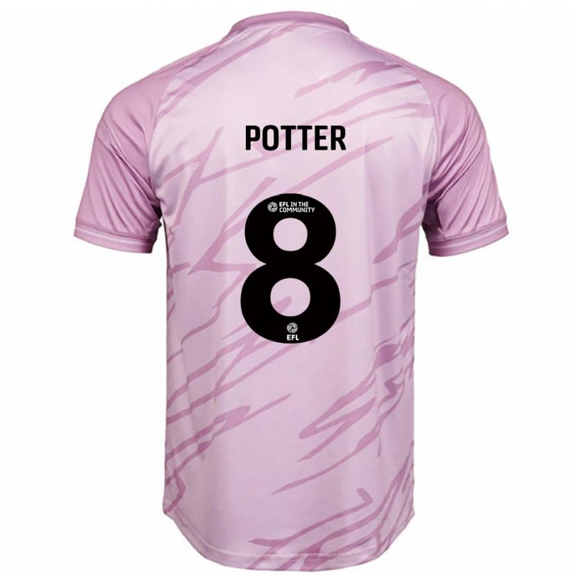 Danxen Hombre Camiseta Milly Potter #8 Rosa Negro 2ª Equipación 2025/26 La Camisa México