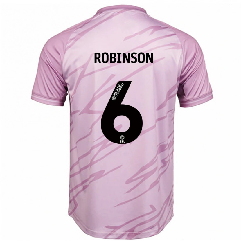 Danxen Hombre Camiseta Alicia Robinson #6 Rosa Negro 2ª Equipación 2025/26 La Camisa México