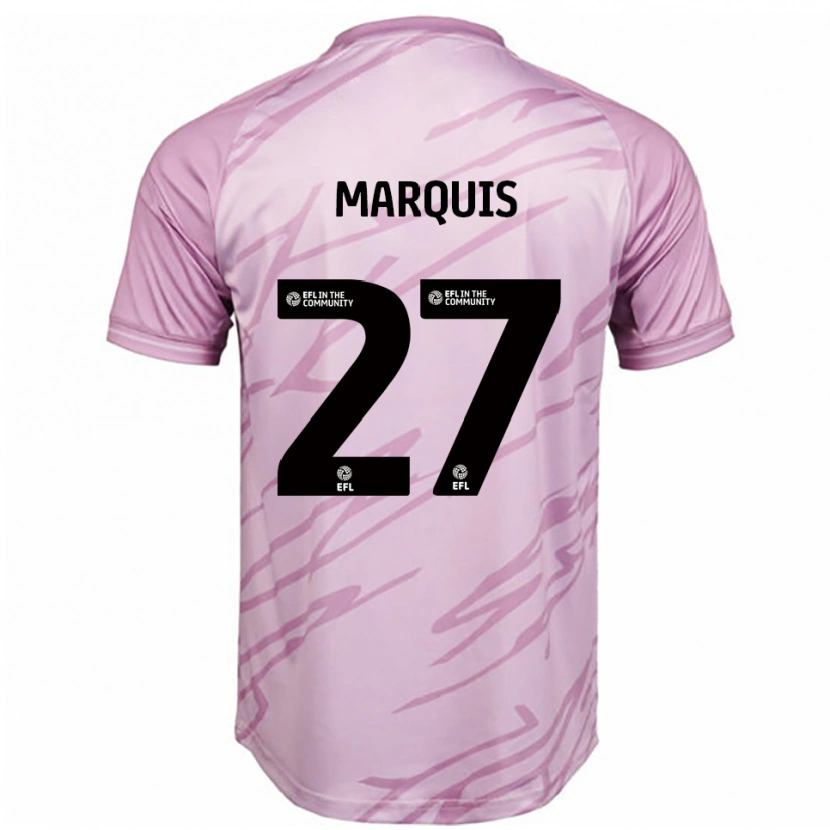 Danxen Hombre Camiseta John Marquis #27 Rosa Negro 2ª Equipación 2025/26 La Camisa México