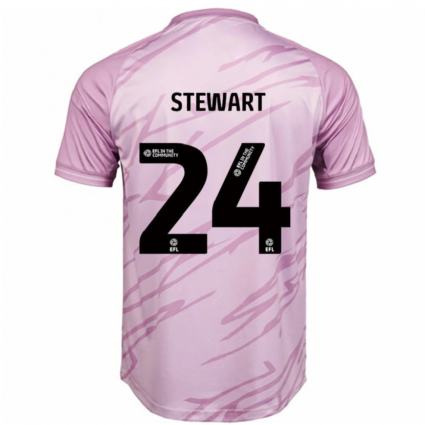 Danxen Hombre Camiseta Callum Stewart #24 Rosa Negro 2ª Equipación 2025/26 La Camisa México