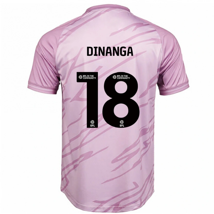 Danxen Hombre Camiseta Ricardo Dinanga #18 Rosa Negro 2ª Equipación 2025/26 La Camisa México