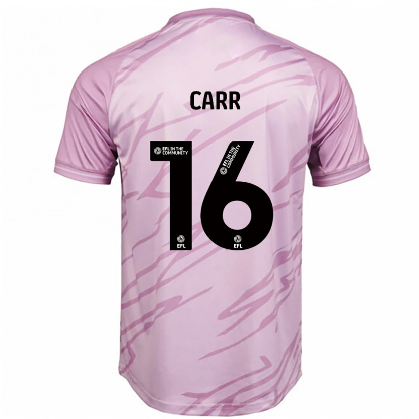 Danxen Hombre Camiseta Jeorgia Carr #16 Rosa Negro 2ª Equipación 2025/26 La Camisa México