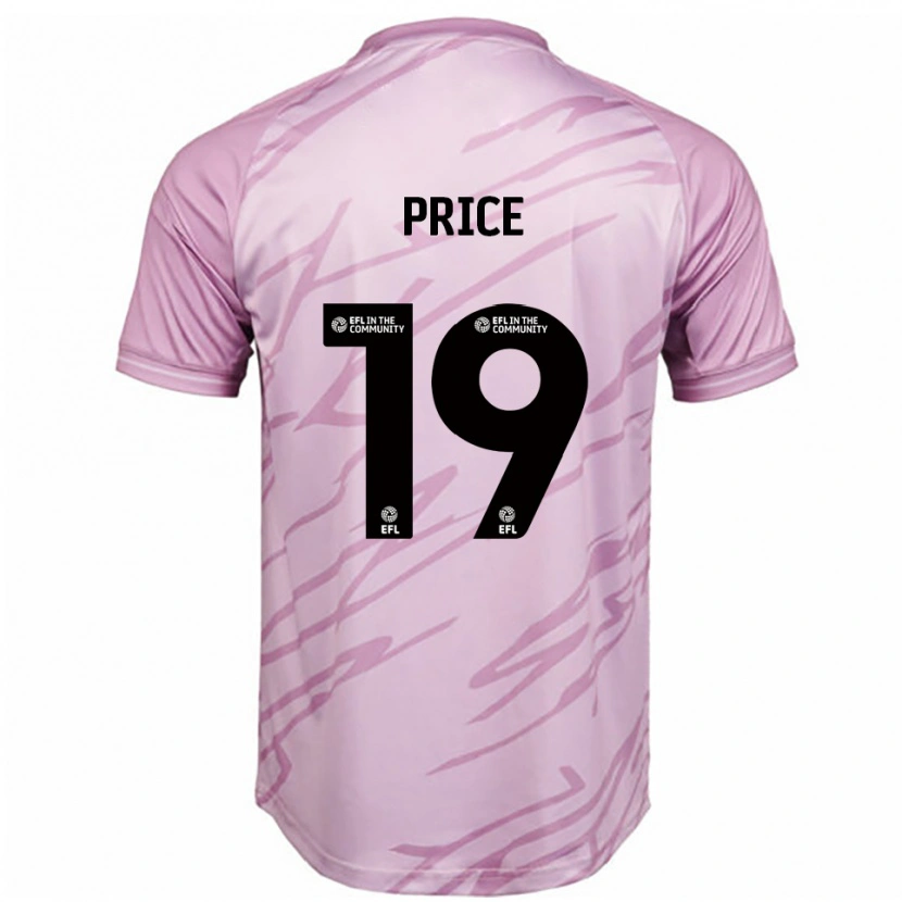 Danxen Hombre Camiseta Jack Price #19 Rosa Negro 2ª Equipación 2025/26 La Camisa México