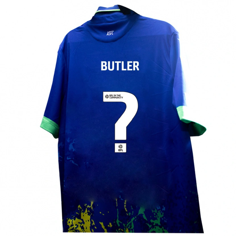 Danxen Hombre Camiseta Rohan Butler #0 Azul Amarillo 2ª Equipación 2025/26 La Camisa México