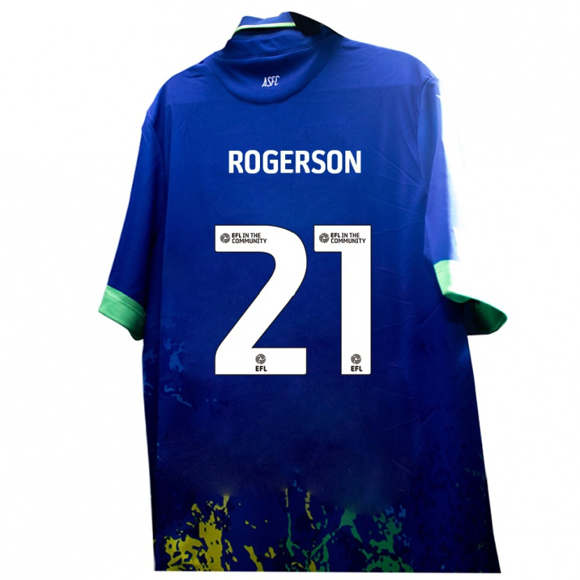 Danxen Hombre Camiseta James Rogerson #21 Azul Amarillo 2ª Equipación 2025/26 La Camisa México