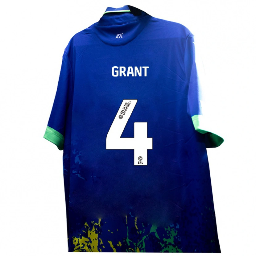 Danxen Hombre Camiseta Conor Grant #4 Azul Amarillo 2ª Equipación 2025/26 La Camisa México