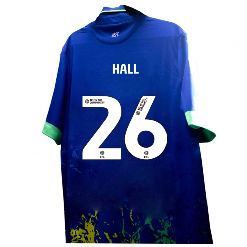 Danxen Hombre Camiseta Charlie Hall #26 Azul Amarillo 2ª Equipación 2025/26 La Camisa México