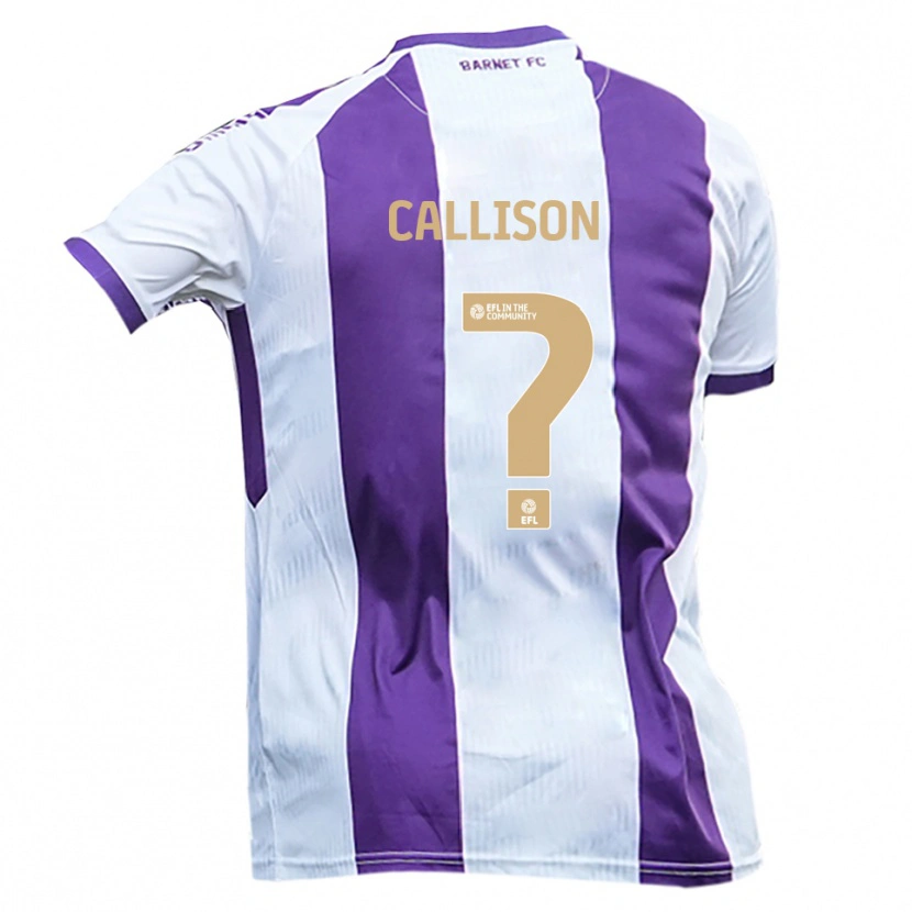 Danxen Hombre Camiseta Isla Callison #0 Blanco Púrpura 2ª Equipación 2025/26 La Camisa México
