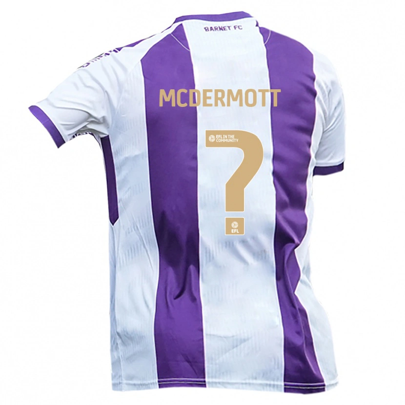 Danxen Hombre Camiseta Sarah Mcdermott #0 Blanco Púrpura 2ª Equipación 2025/26 La Camisa México