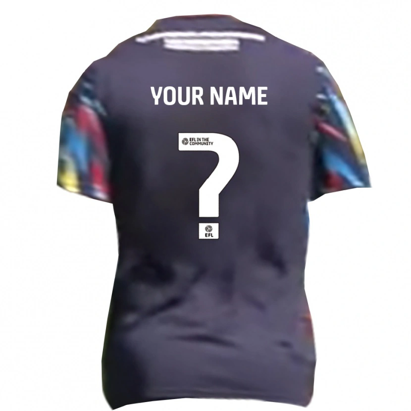 Danxen Hombre Camiseta Su Nombre #0 Azul Marino Amarillo Rojo 2ª Equipación 2025/26 La Camisa México