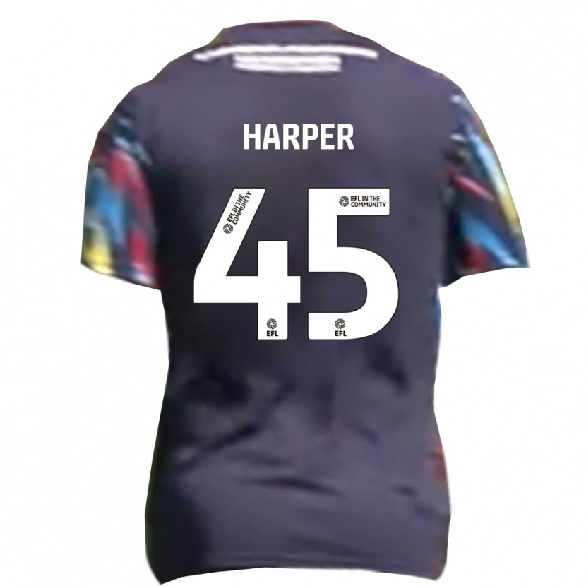 Danxen Hombre Camiseta Rekeem Harper #45 Azul Marino Amarillo Rojo 2ª Equipación 2025/26 La Camisa México