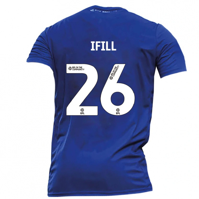 Danxen Hombre Camiseta Marcus Ifill #26 Azul Blanco 2ª Equipación 2025/26 La Camisa México