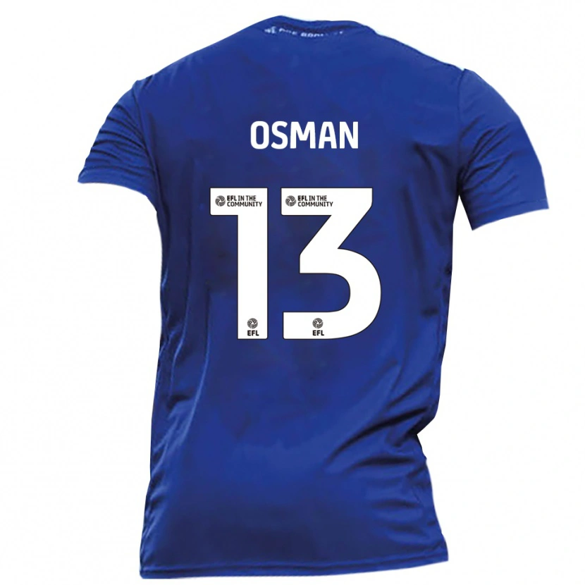Danxen Hombre Camiseta Cemal Osman #13 Azul Blanco 2ª Equipación 2025/26 La Camisa México
