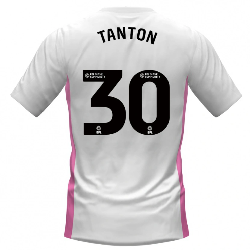 Danxen Hombre Camiseta Devan Tanton #30 Blanco Rojo 2ª Equipación 2025/26 La Camisa México