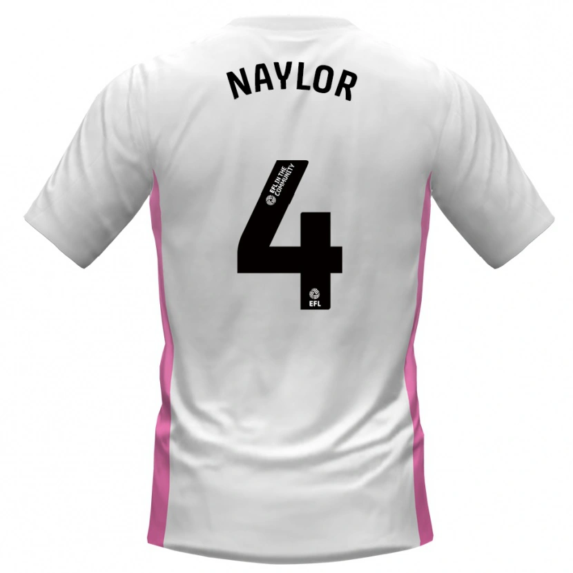 Danxen Hombre Camiseta Tom Naylor #4 Blanco Rojo 2ª Equipación 2025/26 La Camisa México