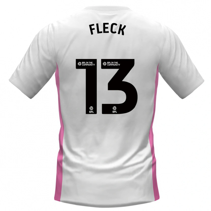 Danxen Hombre Camiseta John Fleck #13 Blanco Rojo 2ª Equipación 2025/26 La Camisa México