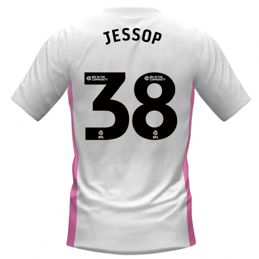 Danxen Hombre Camiseta Liam Jessop #38 Blanco Rojo 2ª Equipación 2025/26 La Camisa México
