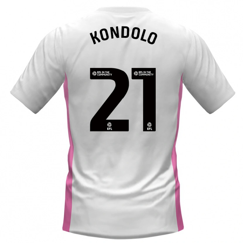 Danxen Hombre Camiseta Christovie Kondolo #21 Blanco Rojo 2ª Equipación 2025/26 La Camisa México