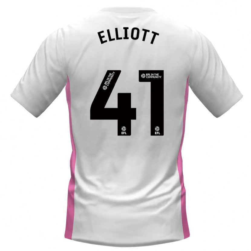 Danxen Hombre Camiseta Gunner Elliott #41 Blanco Rojo 2ª Equipación 2025/26 La Camisa México